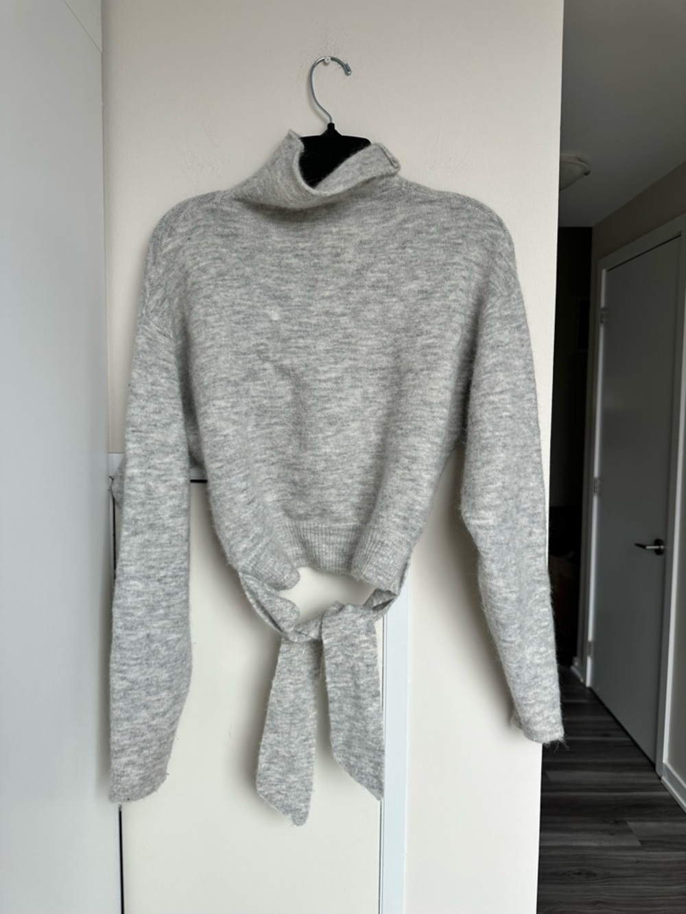 Wilfred ($128) Grey Mock Neck Sweater | Soft Cozy Minimalist Chic | Sz XS As Is - Picture 9 of 11